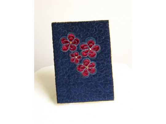 Quilted book cover w/ applique flowers. img_0473.jpg