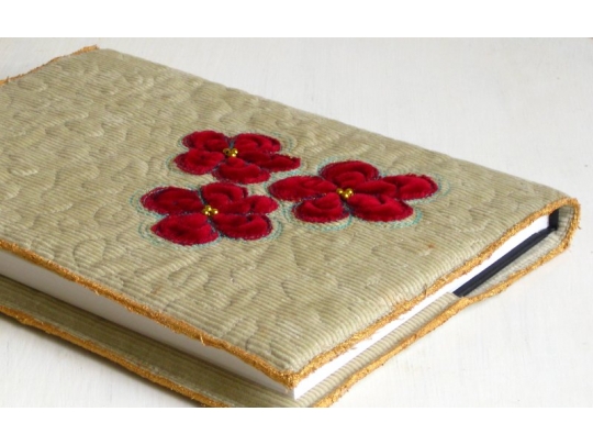 Quilted book cover w/ applique flowers img_0512.jpg