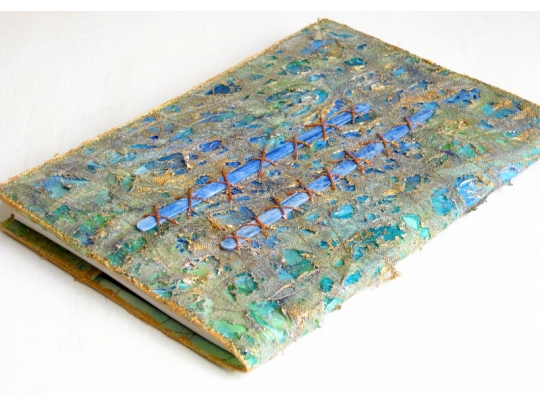 Fibre art, textural loose book cover. img_0663.jpg