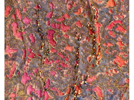 Fibre art, textural loose book cover. img_0678.jpg