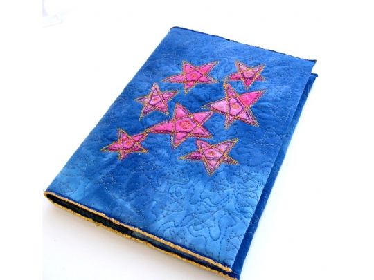Quilted book cover w/ felt stars. img_2844.jpg