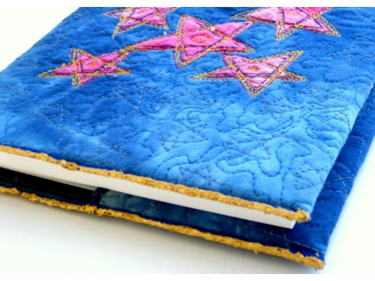 Quilted book cover w/ felt stars. img_2849.jpg