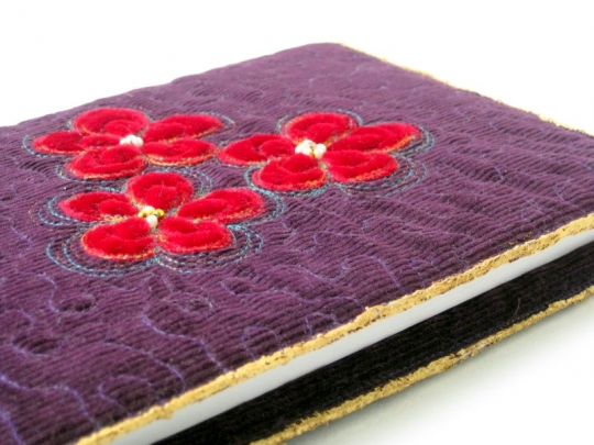 Quilted book cover w/ applique flowers img_3463.jpg
