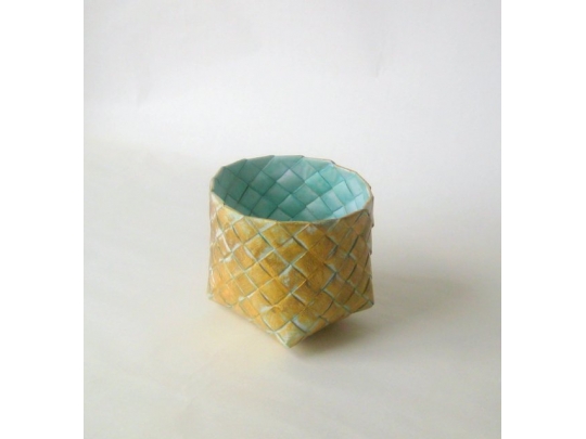 Hand crafted woven container img_5592.jpg