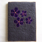 Quilted book cover w/ applique flowers
