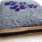 Quilted book cover w/ applique flowers
