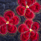 Quilted book cover w/ applique flowers