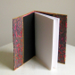 Fibre art, textural loose book cover.