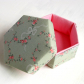 Jewelry box, fabric covered, lidded