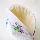 Quilted pouch, recycled embroidered cloth Quilted pouch, recycled embroidered cloth