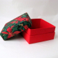 Christmas gift box, fabric covered, lidded